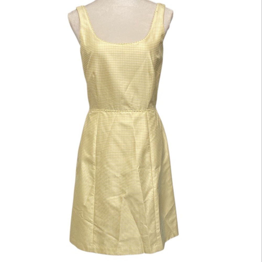 Kay Unger Yellow Gingham Dress